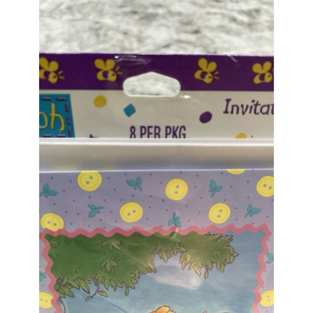 Winnie the Pooh Invitations Baby Shower NIP set of 8 & 4 loose - 12 Total